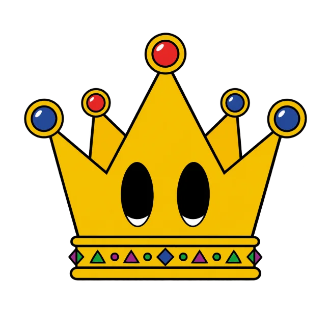 The Crown: a gold crown with big eyes